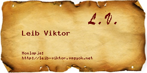 Leib Viktor névjegykártya