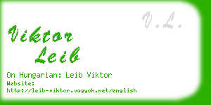viktor leib business card